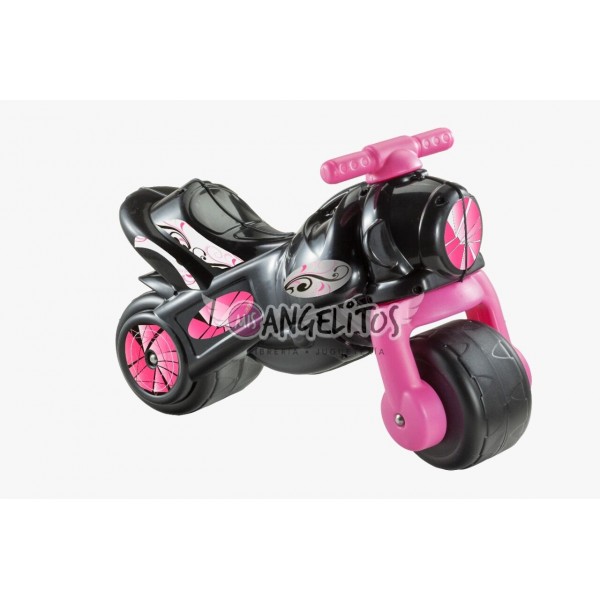 MINIPLAY MOTO PATA PATA ANDADOR NEGRA/ROSA 