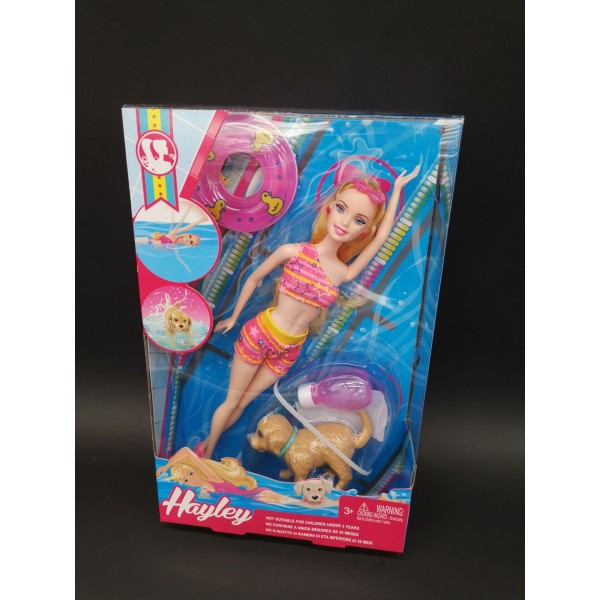 BARBIE EN PILETA CON PERRO F-00170