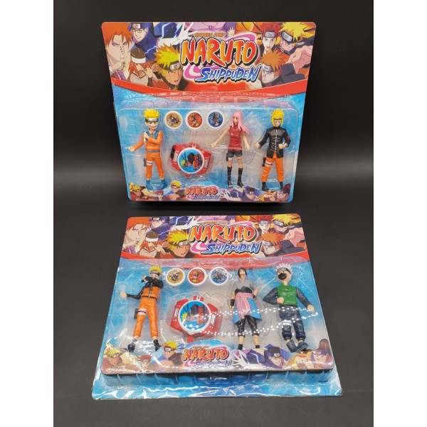 NARUTO X3 CON RELOJ EN BLISTER